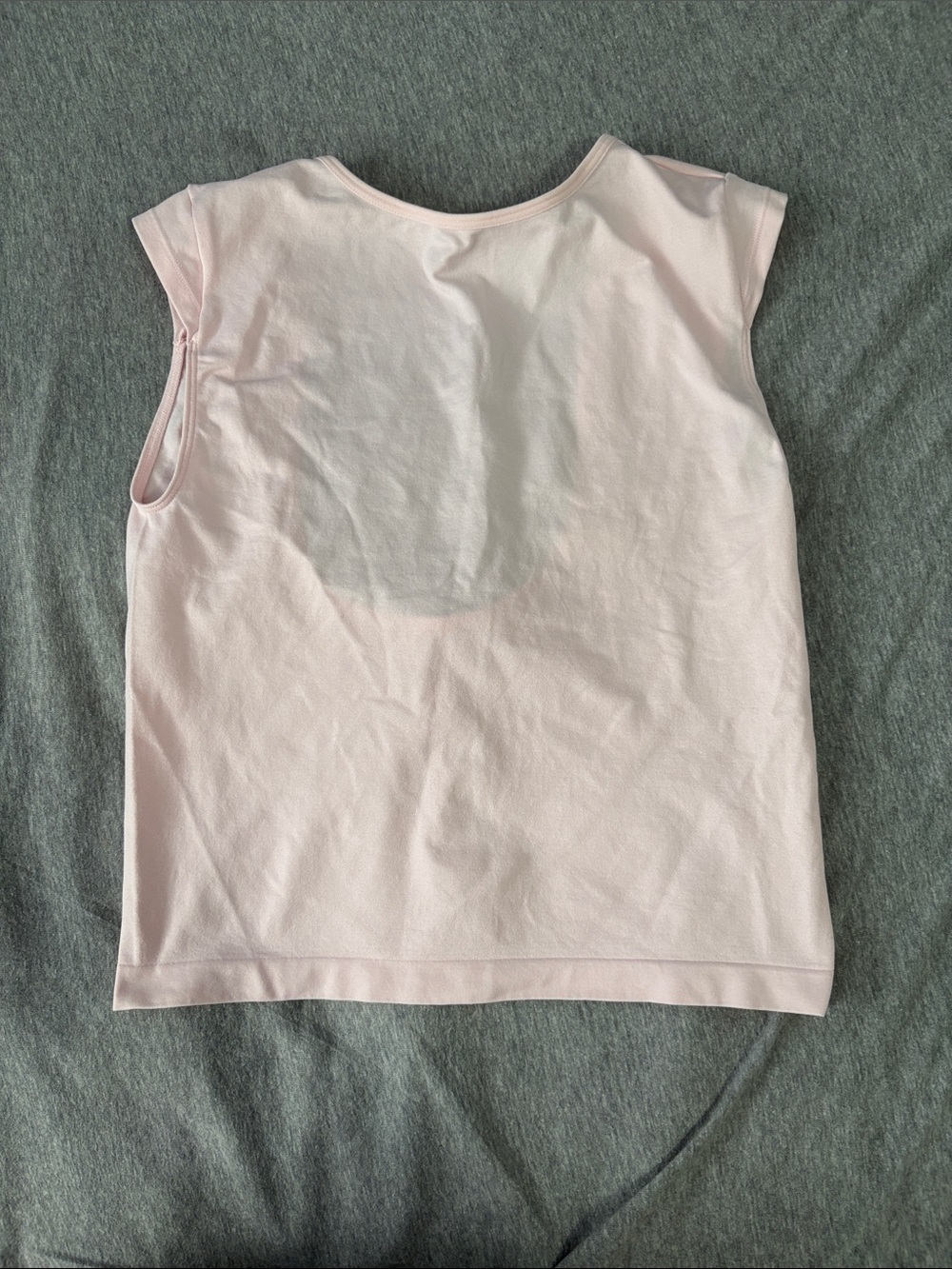 Wild Fable Girls' Light Pink Sleeveless Tee with open back.
